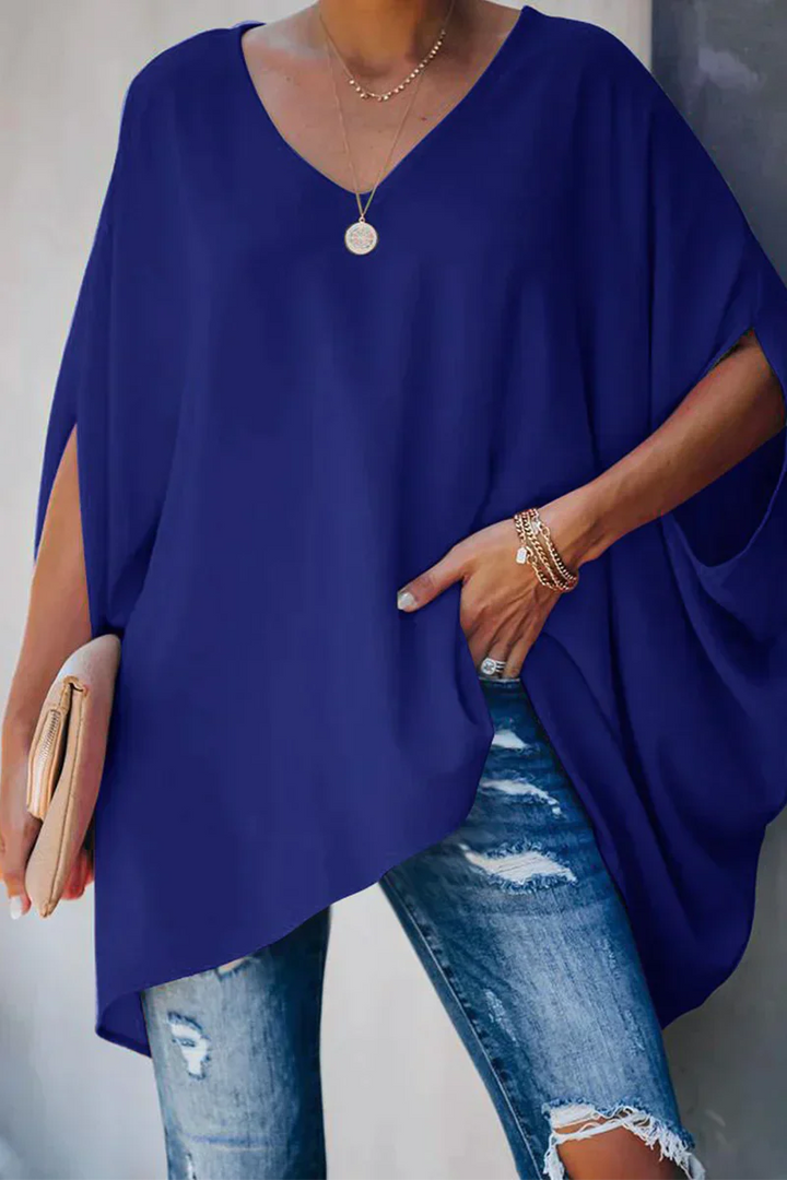 blusa tagliata larga per primavera/estate