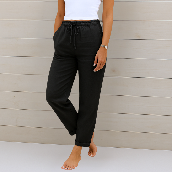 Emily | Pantaloni Stretch in Lino Traspirante Premium