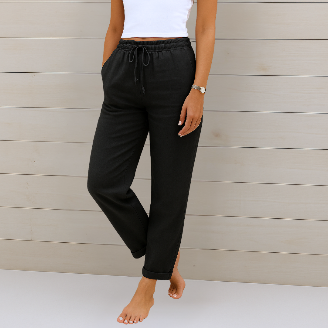 Anne | Pantaloni Premium in Lino Traspirante e Stretch (Copia)
