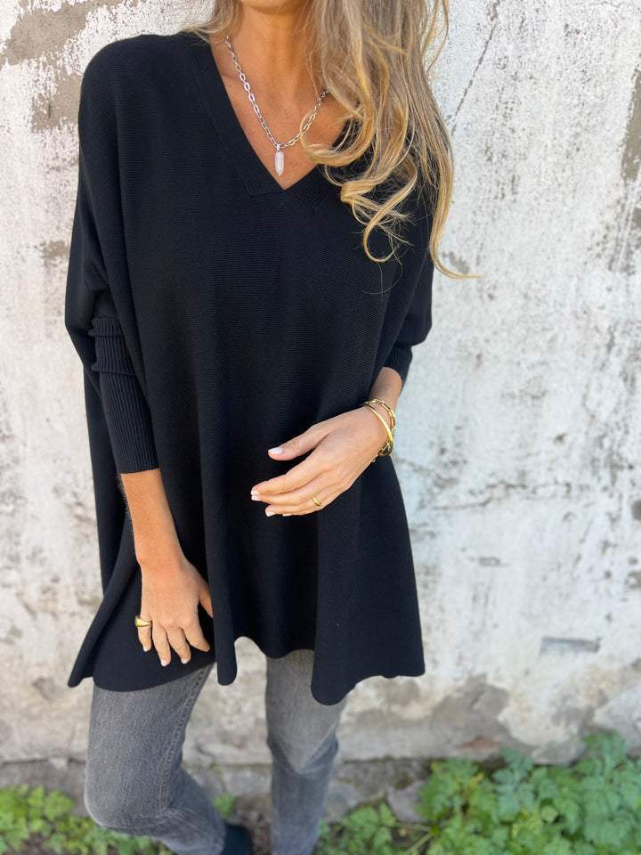 Céline | Maglione Oversize con Collo a V Morbido