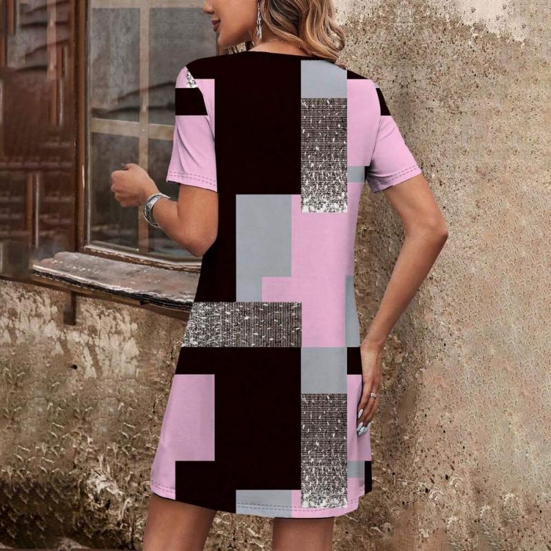 Abito Casual Con Blocco Di Colore