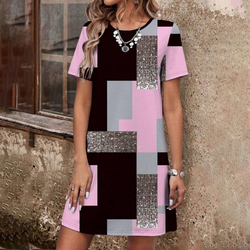 Abito Casual Con Blocco Di Colore
