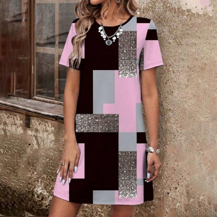 Abito Casual Con Blocco Di Colore