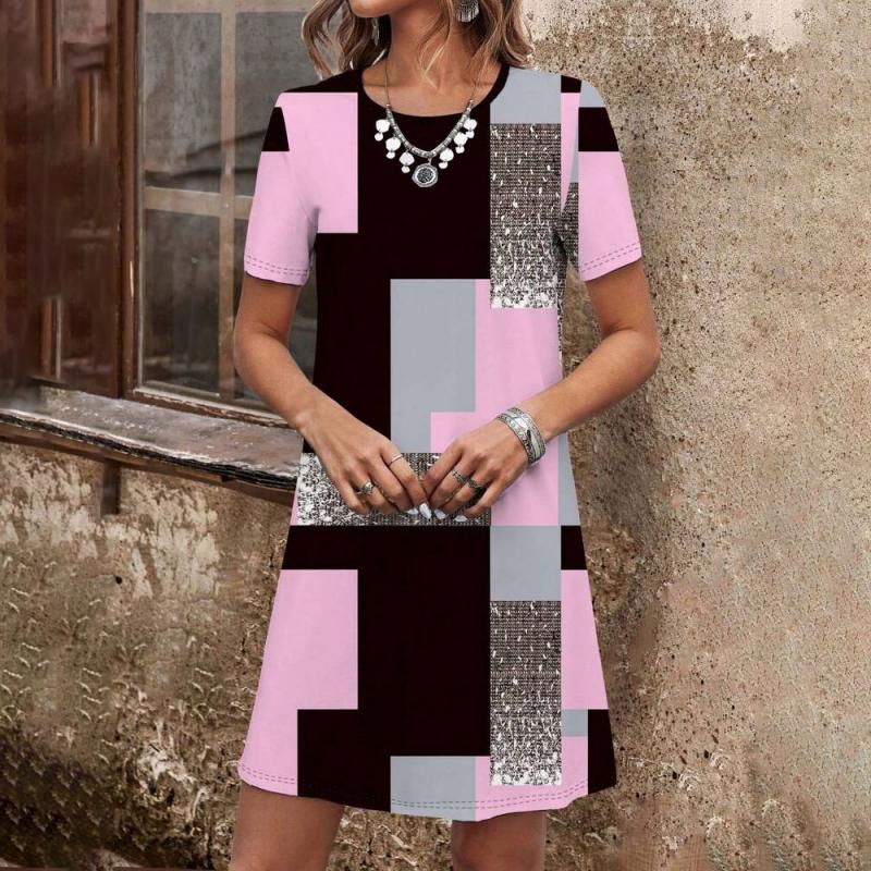 Abito Casual Con Blocco Di Colore