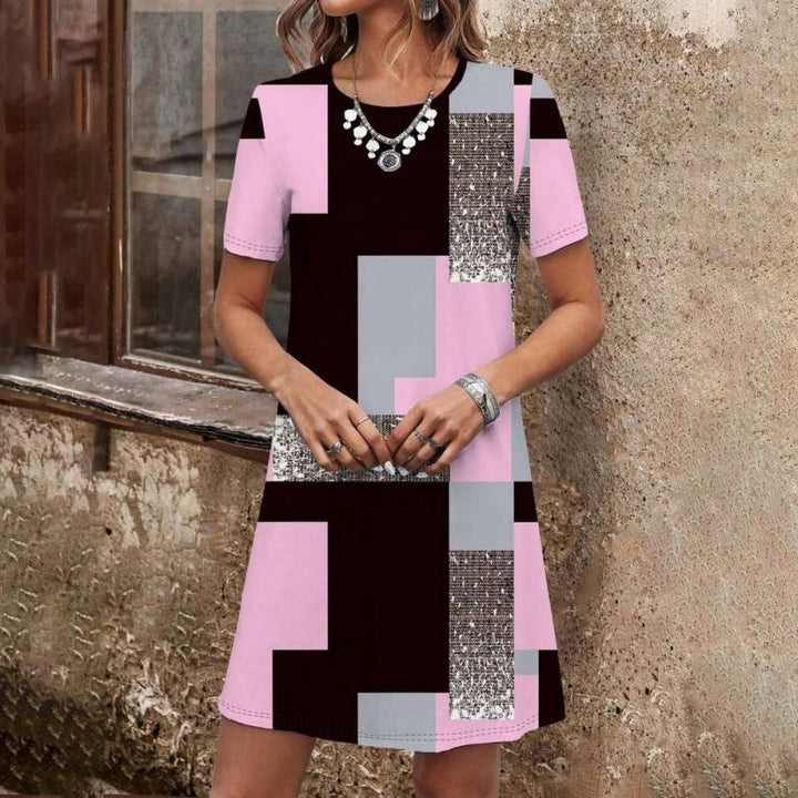 Abito Casual Con Blocco Di Colore