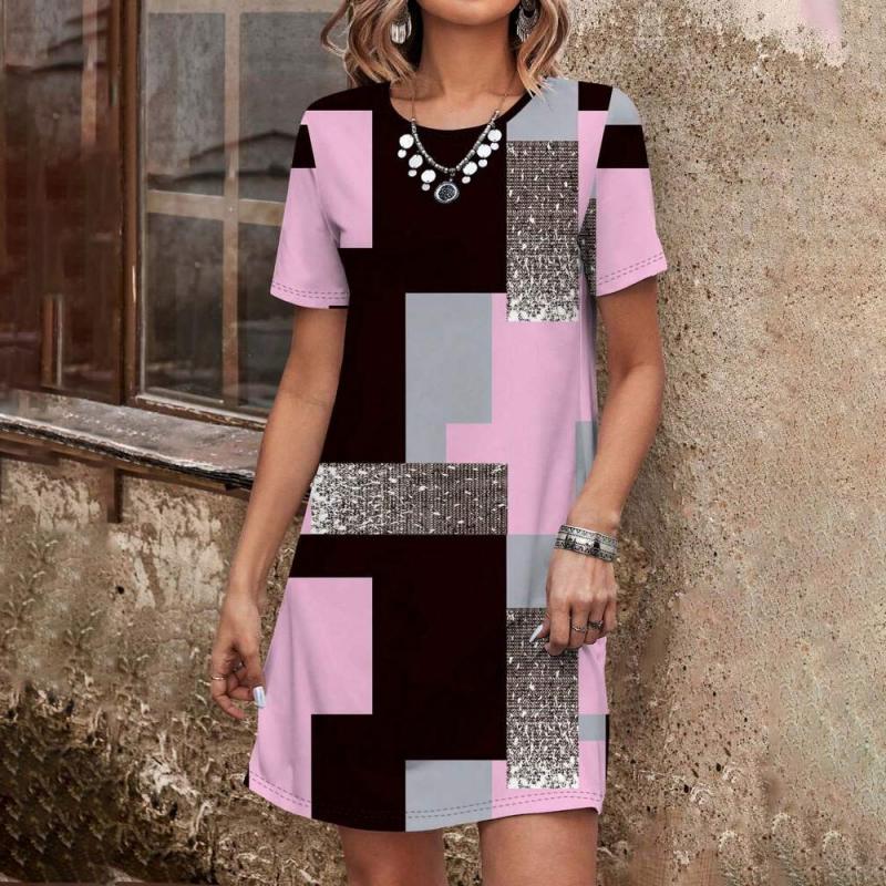 Abito Casual Con Blocco Di Colore