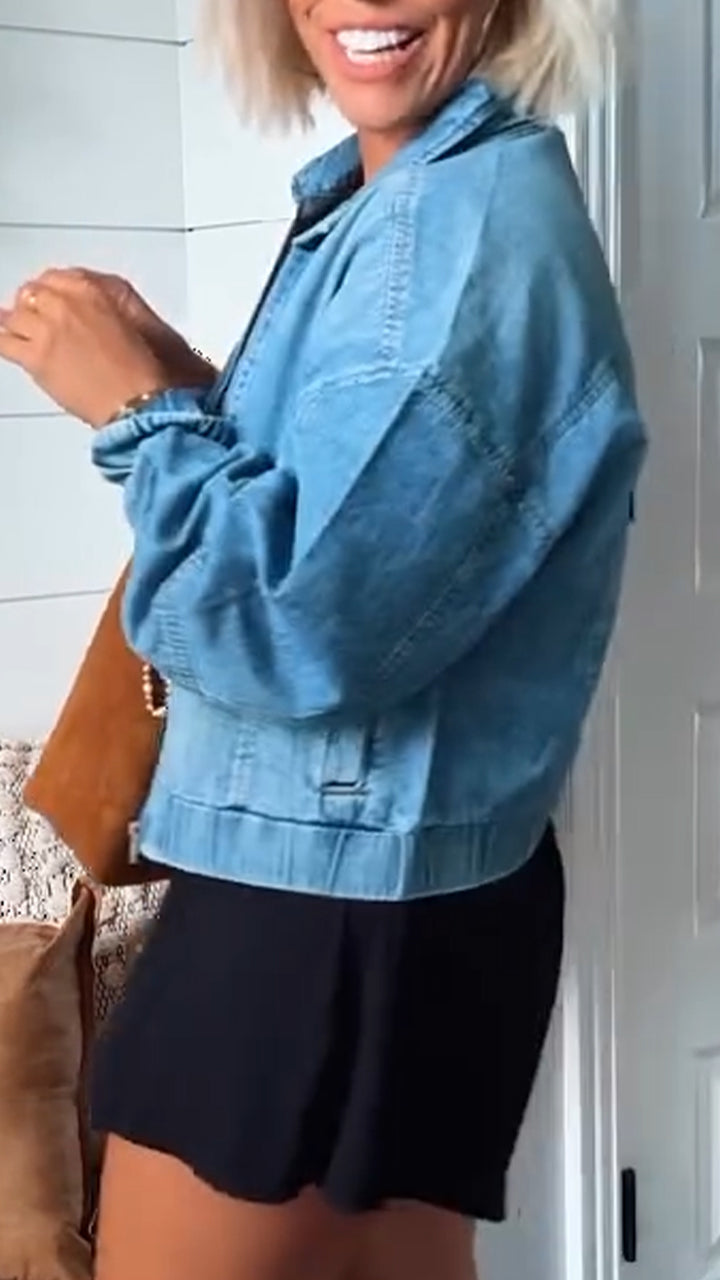 Valentina | Giacca in Denim Tidløs con Zip