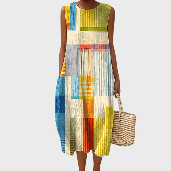 Hazel | Abito in Cotone Geometrico