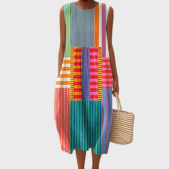 Hazel | Abito in Cotone Geometrico