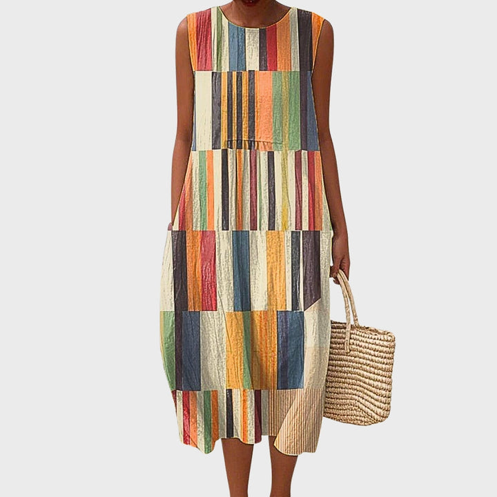 Hazel | Abito in Cotone Geometrico