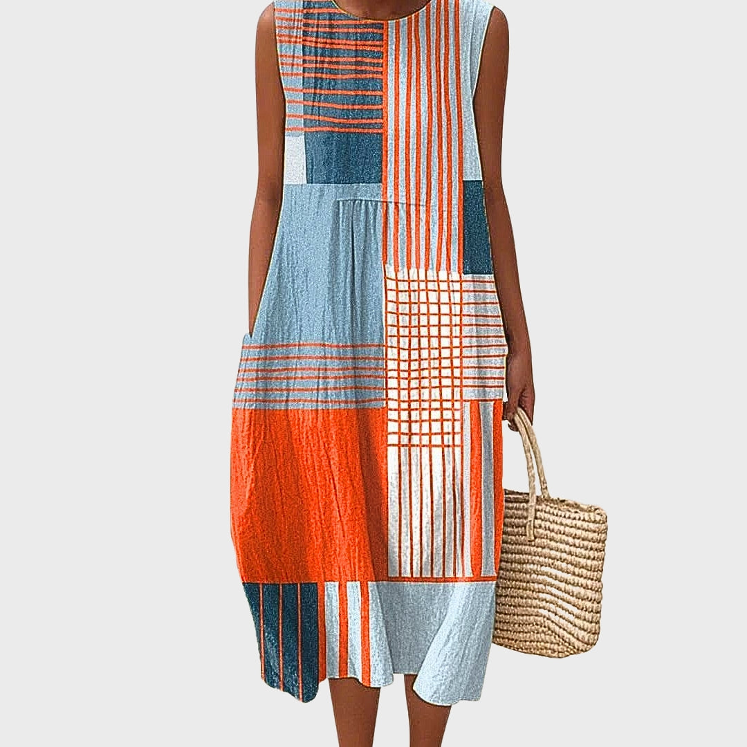 Hazel | Abito in Cotone Geometrico