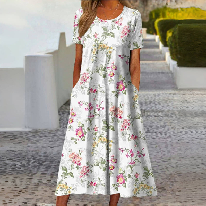 Abito Casual Con Stampa Floreale
