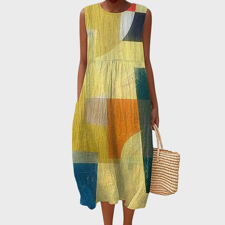 Hazel | Abito in Cotone Geometrico