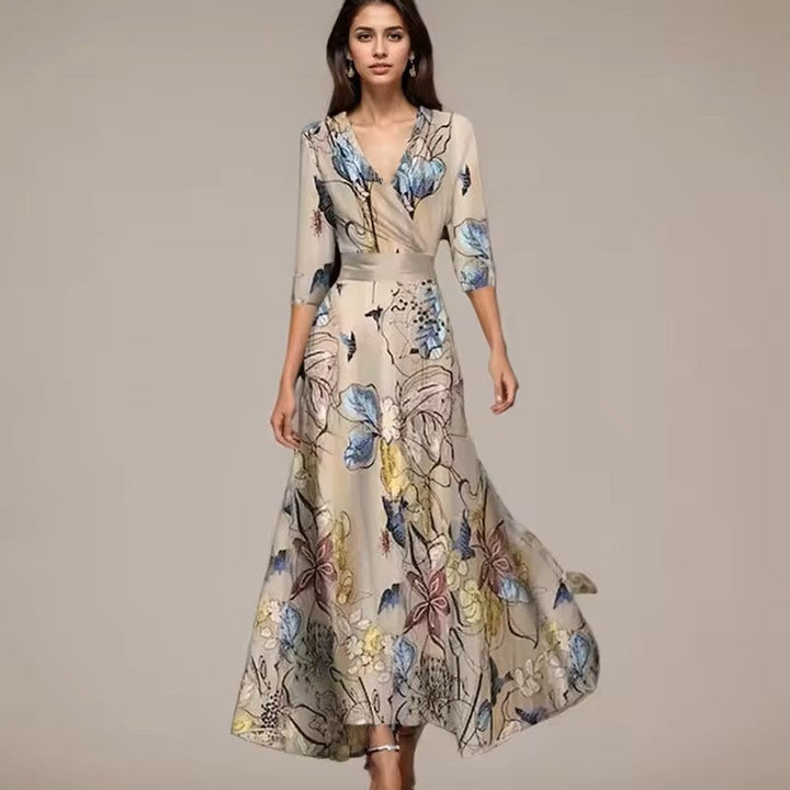 Axelle - Abito lungo elegante a fiori