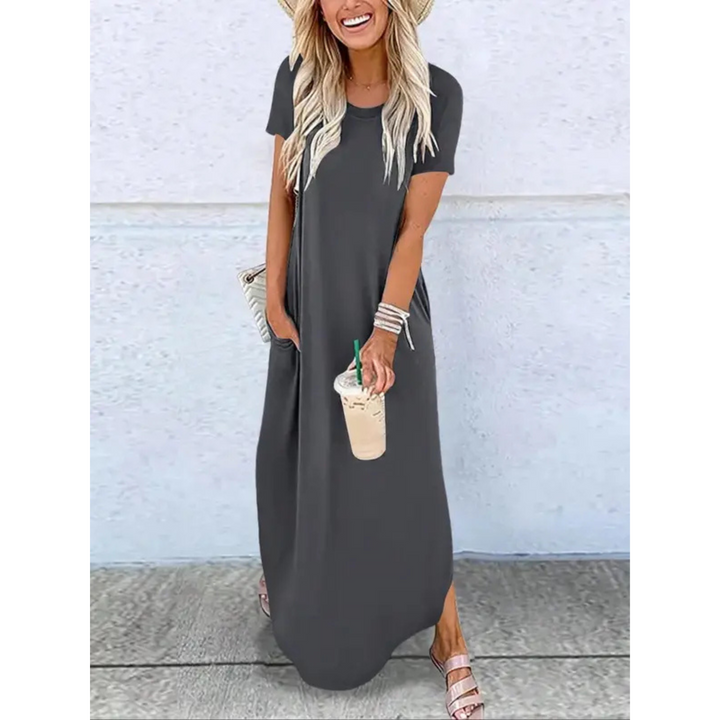 RELNA™ – Abito Maxi Estivo Casual con Collo Rotondo