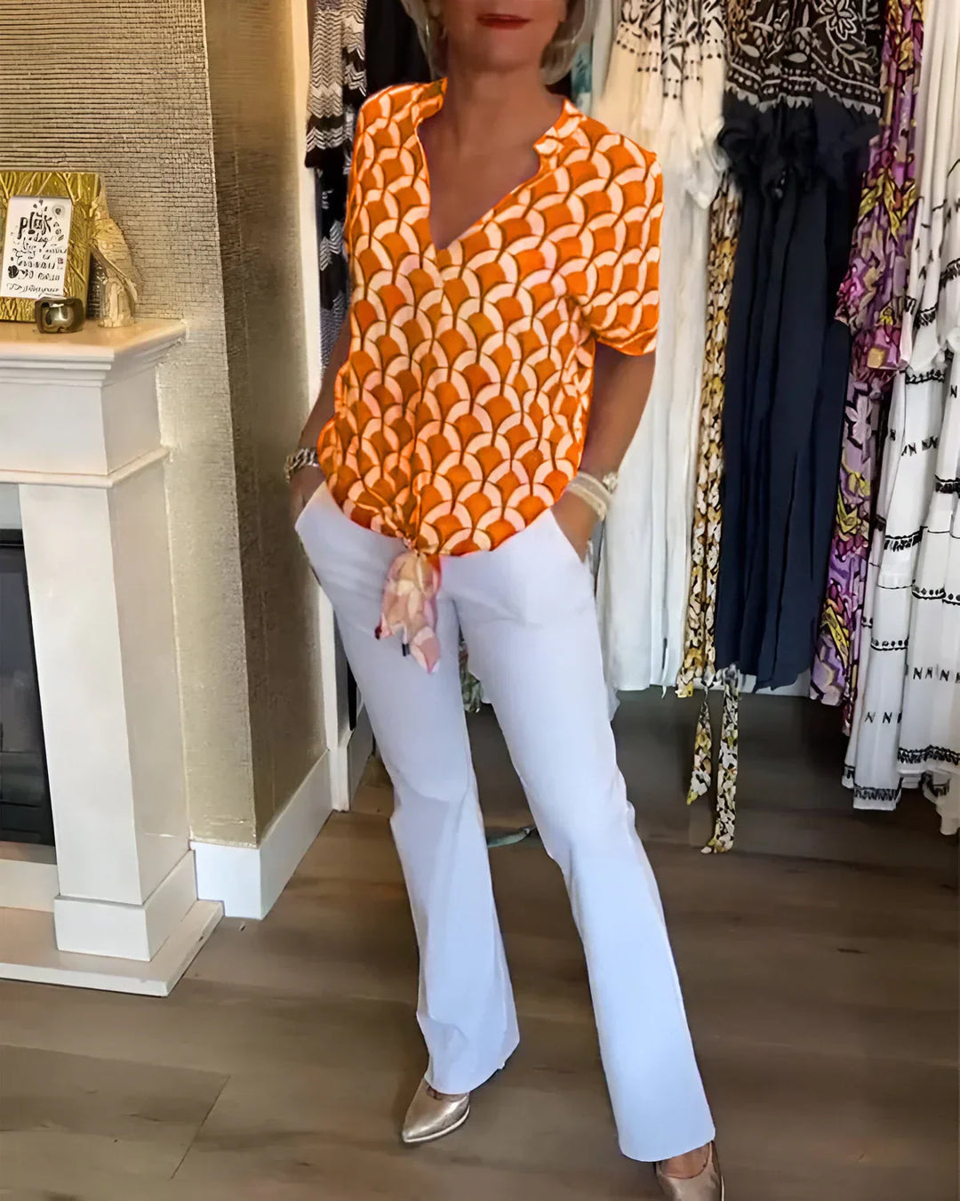 SOLVEIG I BLUSA STILOSA STAMPATA