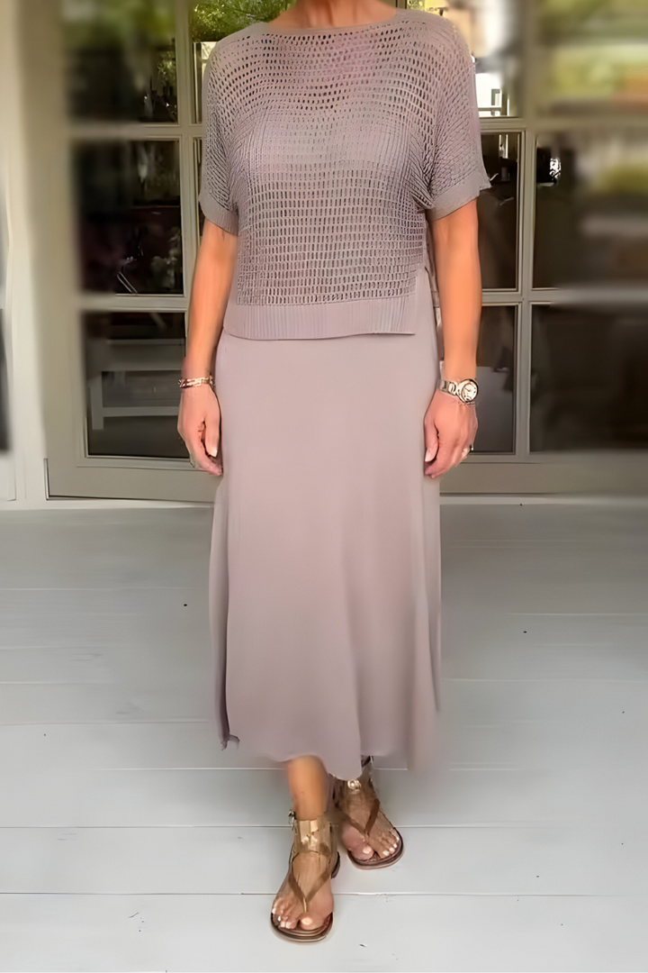 NORMA - Vestito estivo con top in maglia