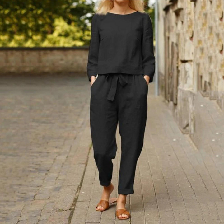 Lianne™ | Set Estivo Confortevole con Blusa che Copre la Pancia