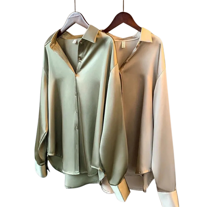 EDEN I CAMICIA IN SATIN A MANICA LUNGA