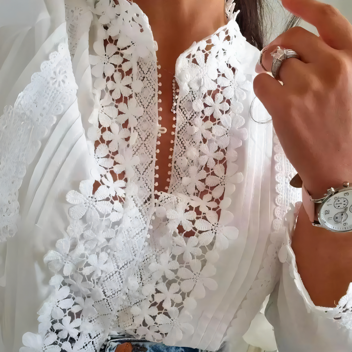 Marga | Blusa in Pizzo Floreale