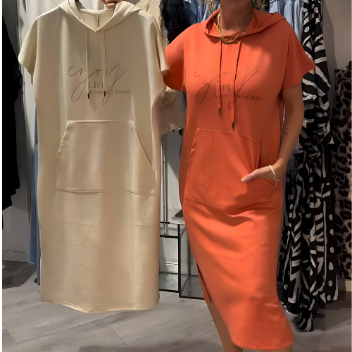 Saskia™ | Abito con Cappuccio Casual