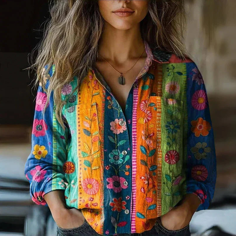 NIVES I BLOUSE VINTAGE STAMPATA