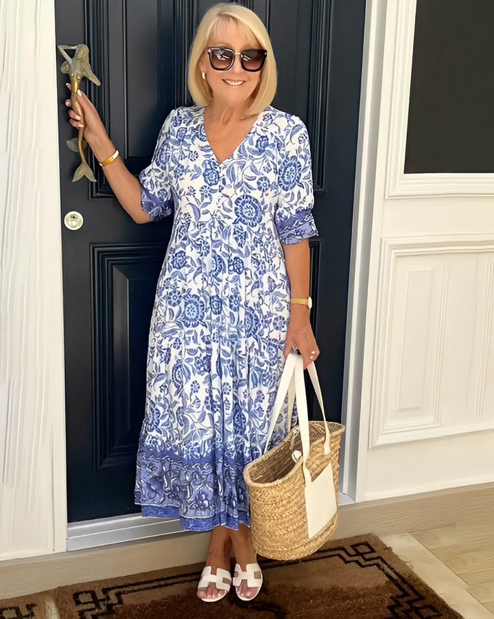 Aminta – Abito Midi Boho Stampato