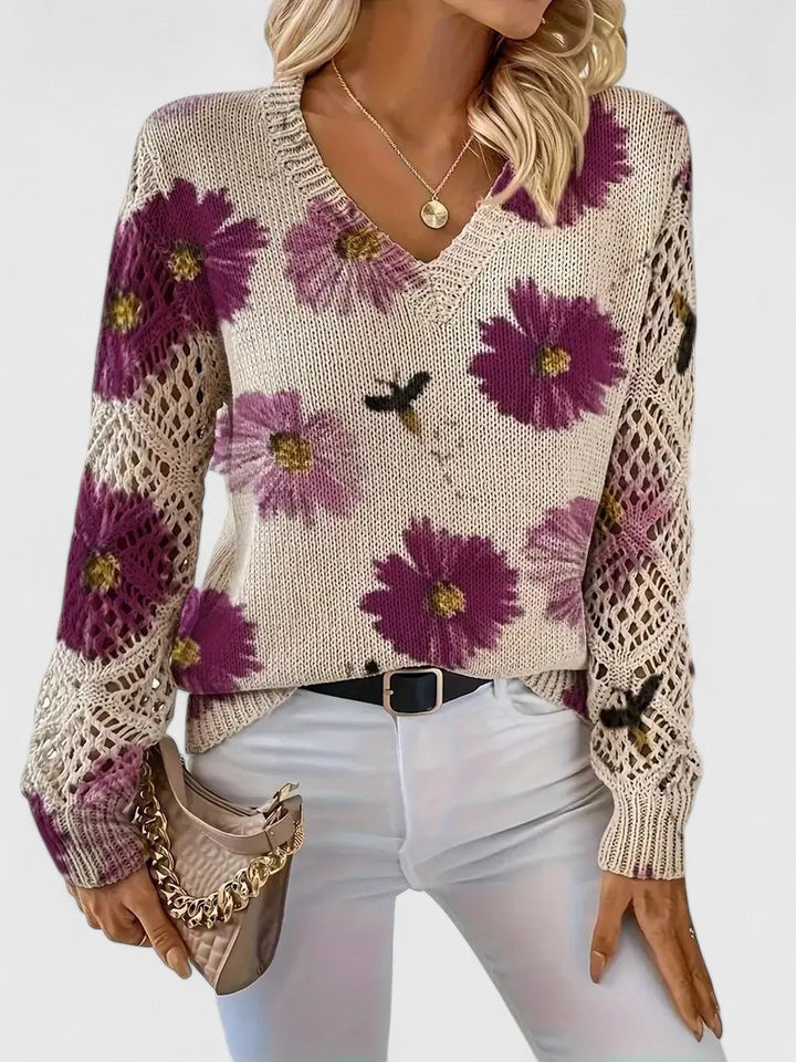 Aurélie | Elegante maglione con motivo floreale