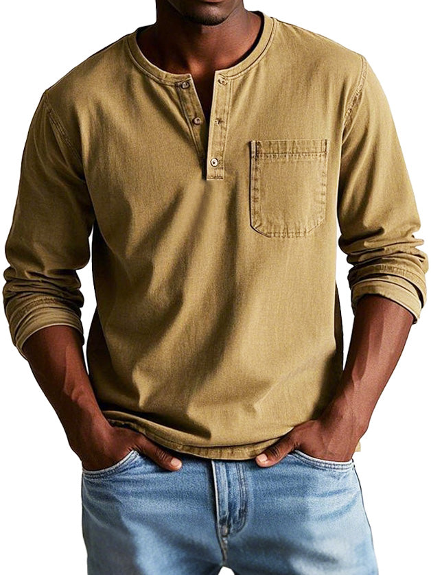 TOMMASO | CAMICIA VINTAGE A MANICHE LUNGHE QUALITA' PREMIUM