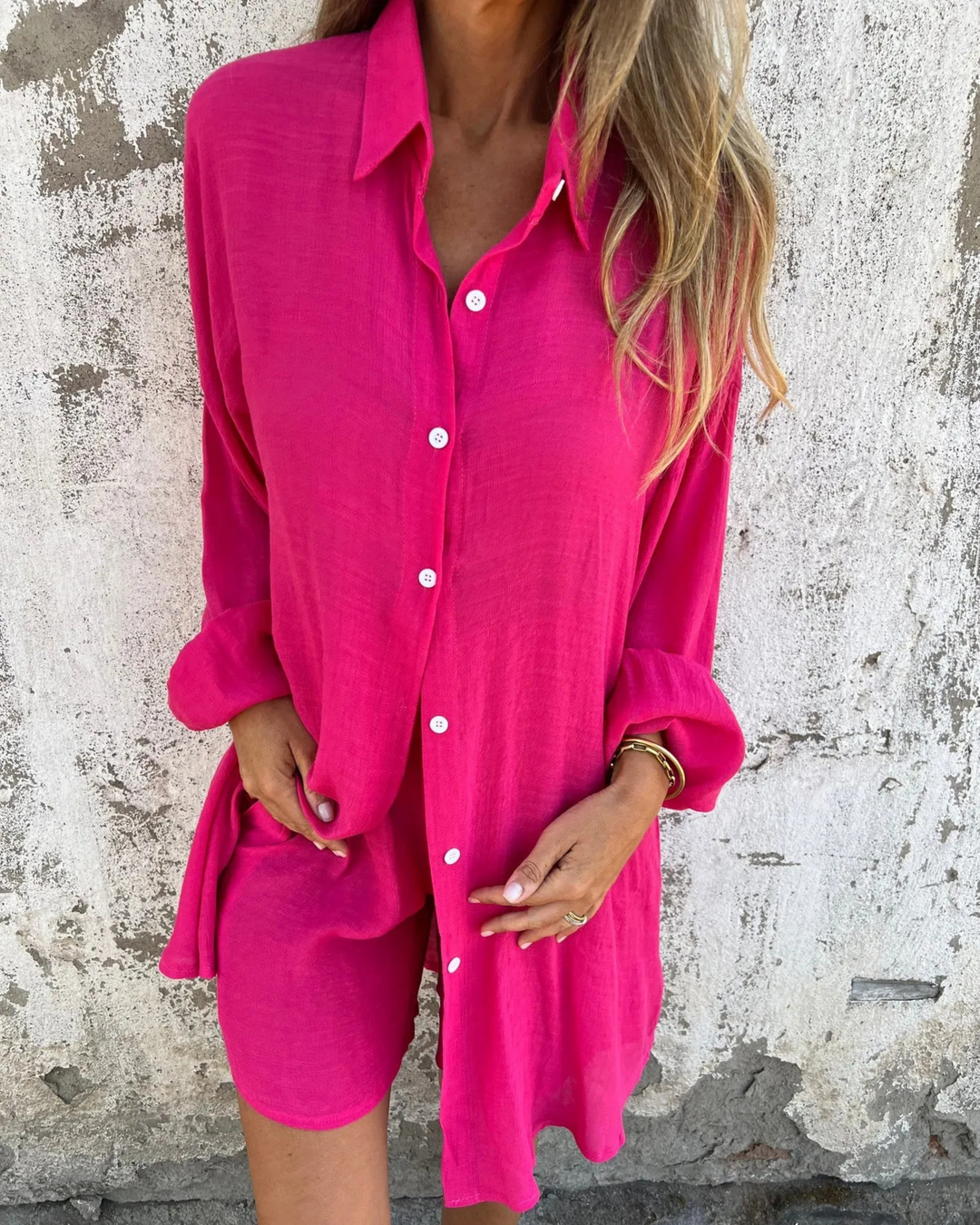 IZELA - SET CAMICIA E PANTALONI CORTI CASUAL