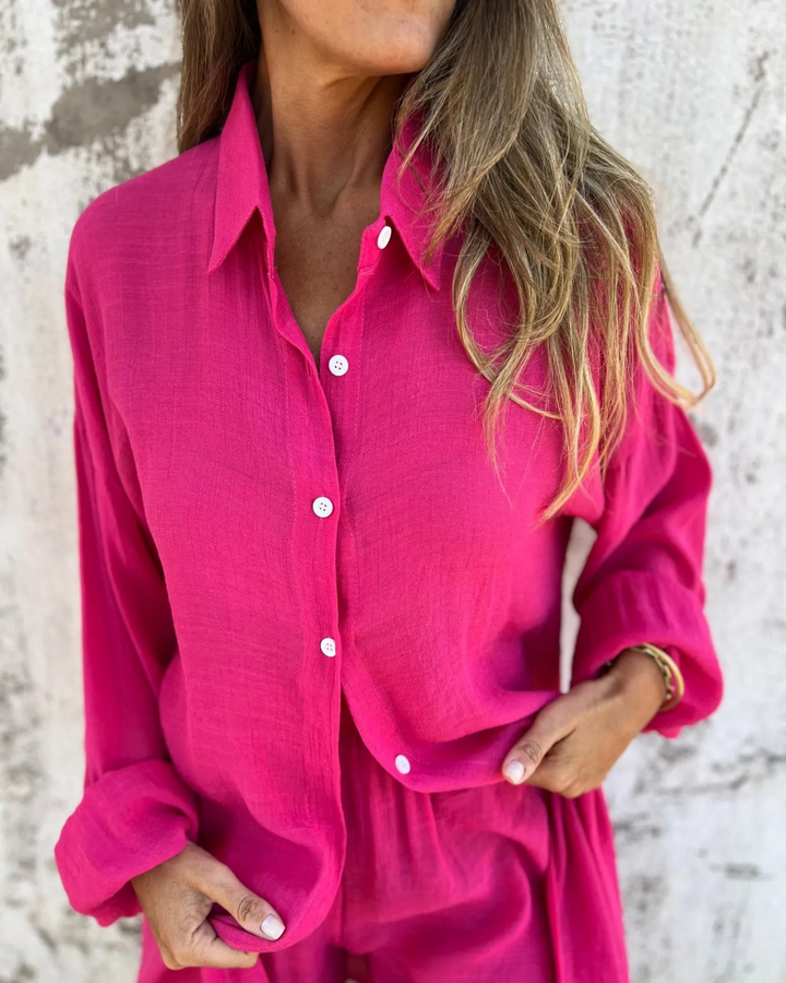 IZELA - SET CAMICIA E PANTALONI CORTI CASUAL