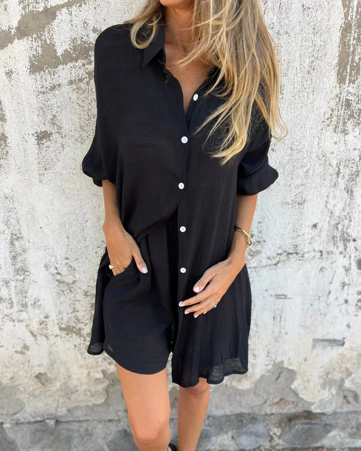 IZELA - SET CAMICIA E PANTALONI CORTI CASUAL