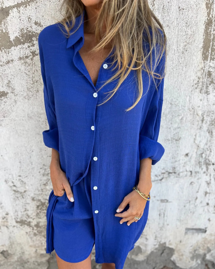 IZELA - SET CAMICIA E PANTALONI CORTI CASUAL