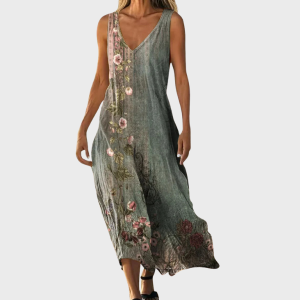Esme | Vestito in Cotone con Stampa Totem Etnica