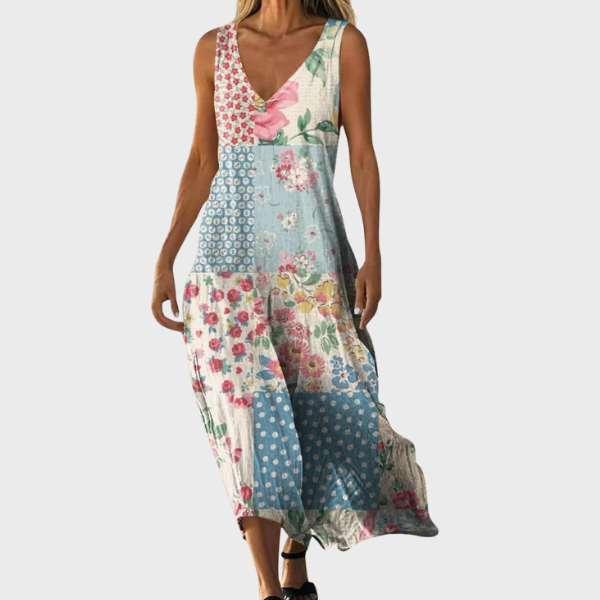 Esme | Vestito in Cotone con Stampa Totem Etnica