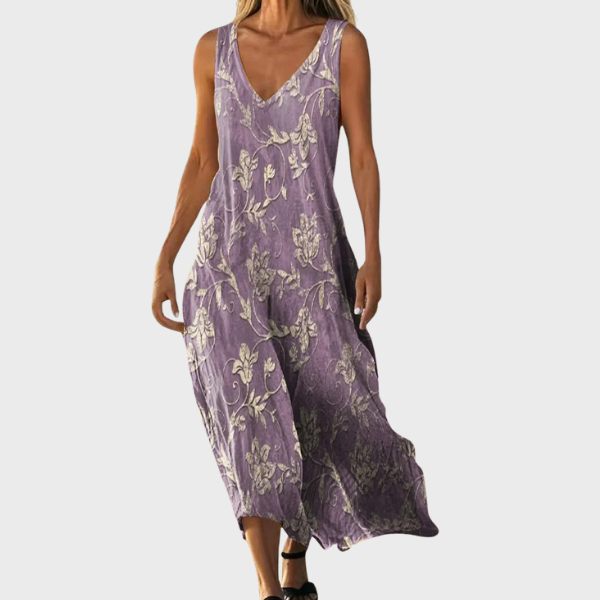 Esme | Vestito in Cotone con Stampa Totem Etnica