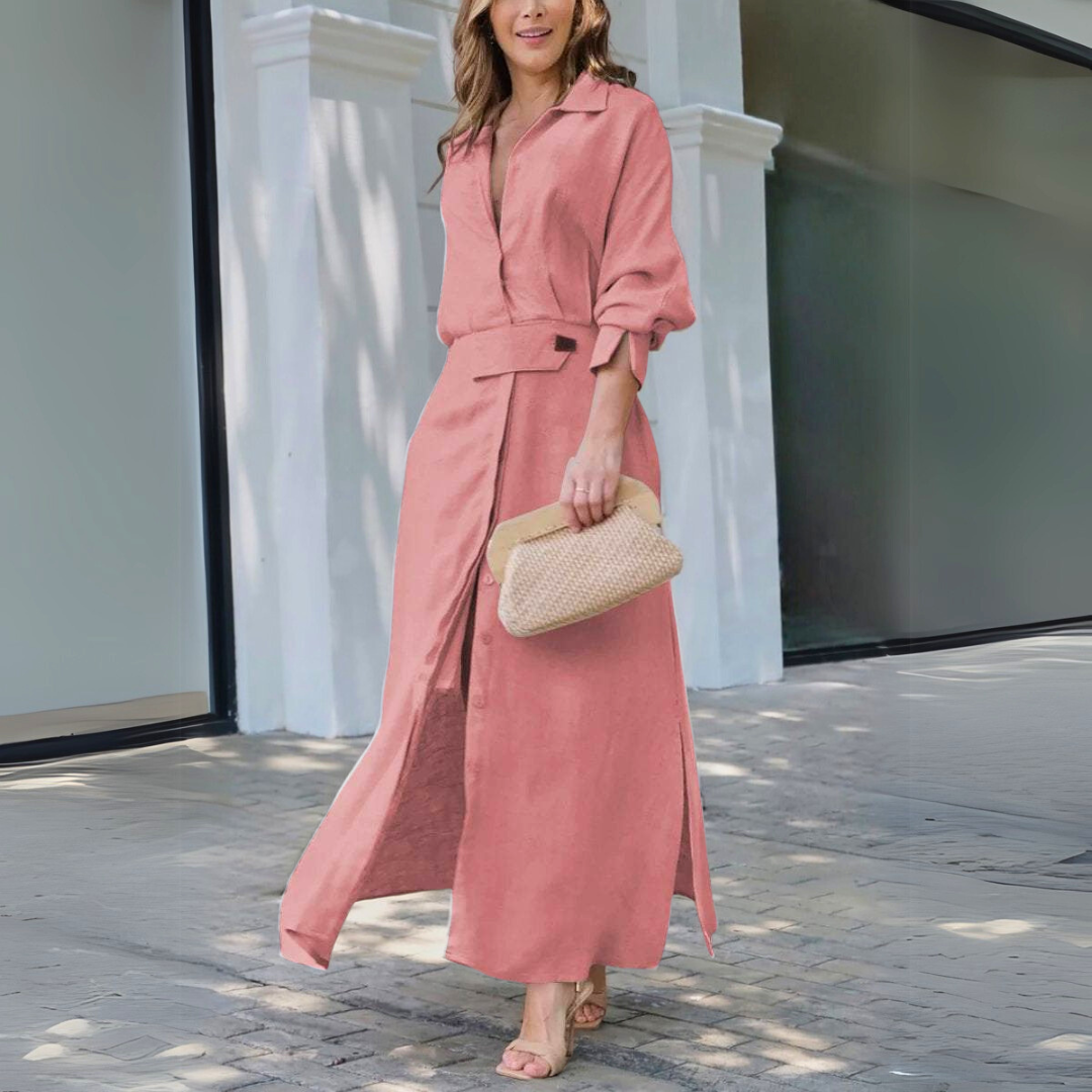 Jeanette™ | Elegante maxi-abito con scollatura a V