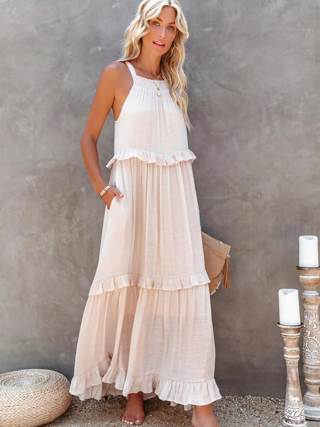 Elsie | Abito Maxi con Volant