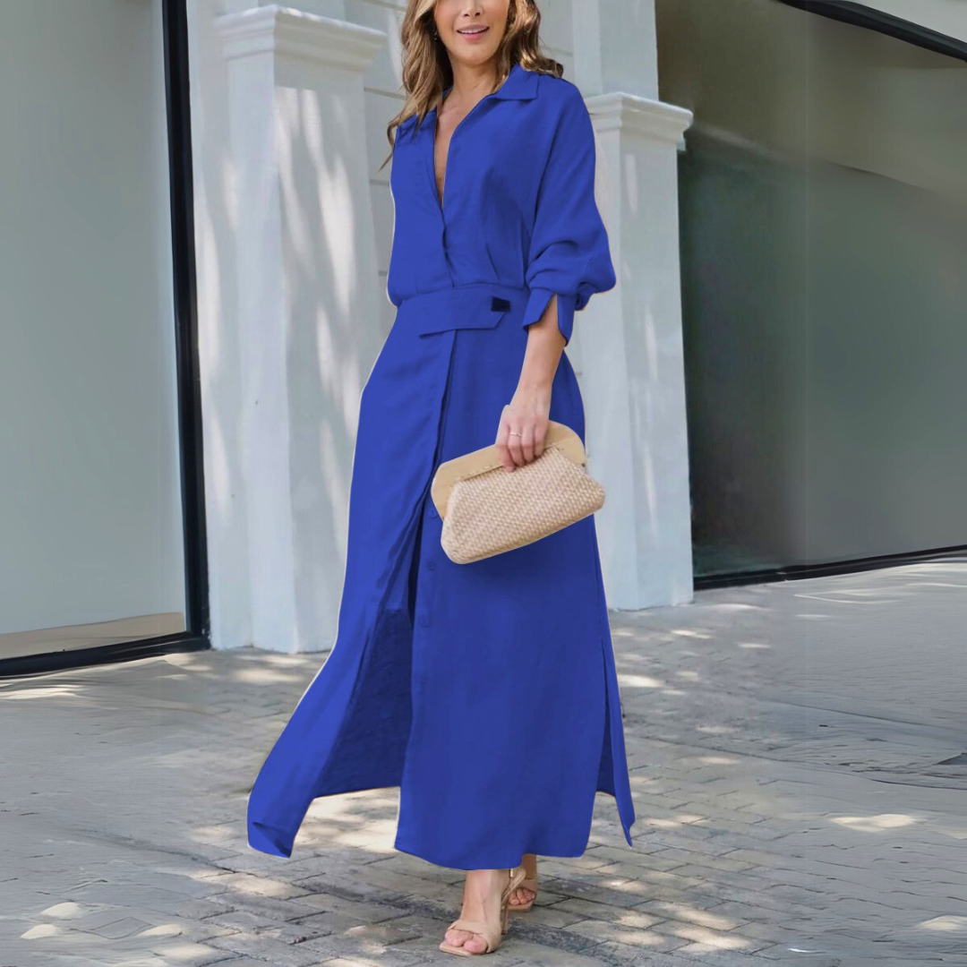 Jeanette™ | Elegante maxi-abito con scollatura a V