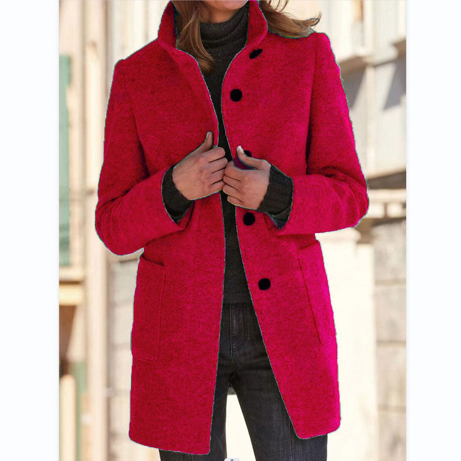 Vintora™ – Giacca a vento retro da donna con bottoni e colletto alto
