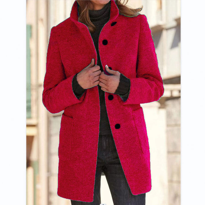 Vintora™ – Giacca a vento retro da donna con bottoni e colletto alto