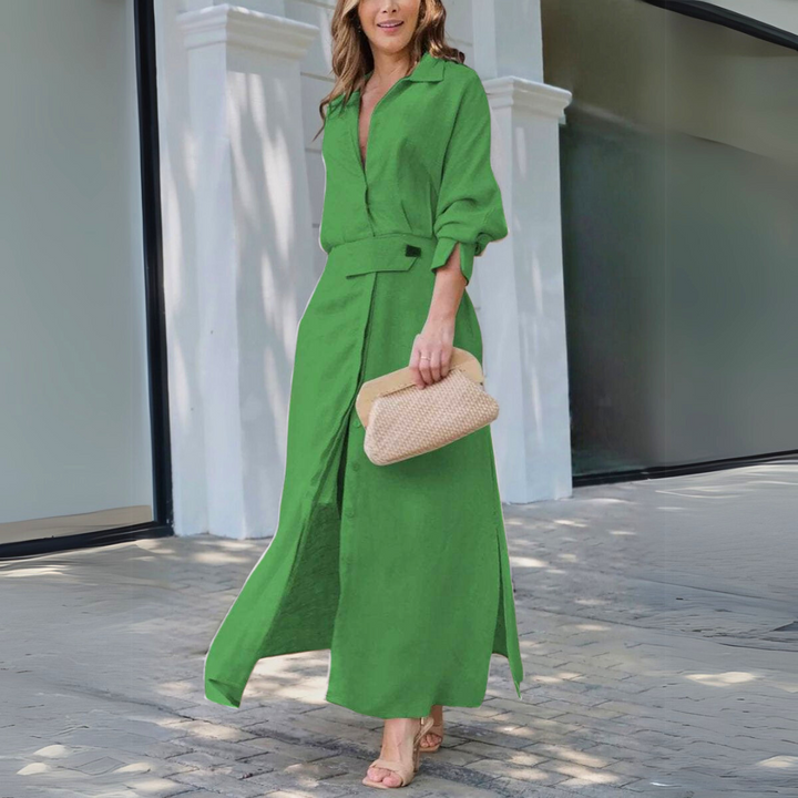 Jeanette™ | Elegante maxi-abito con scollatura a V