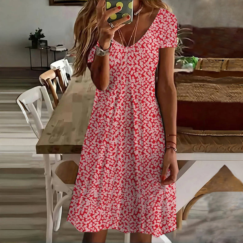 Abito Casual Con Stampa Floreale
