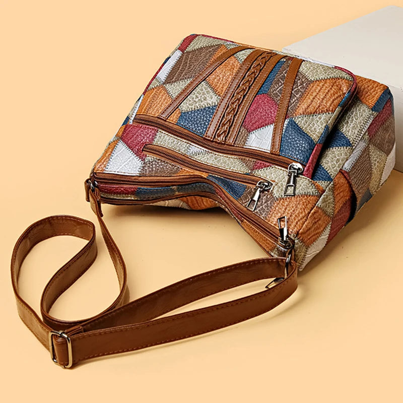 Borsa a Spalla Patchwork Fern