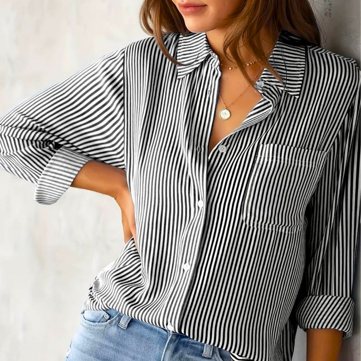 Blusa casual a righe per donne