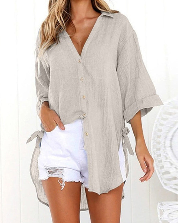 Camicia con nastri laterali