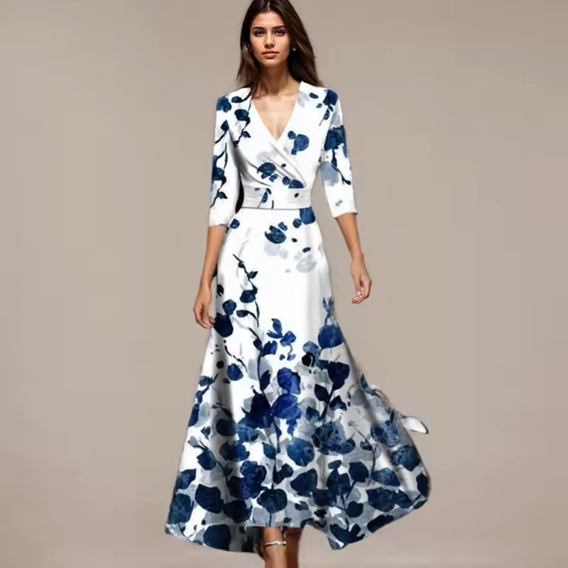 Axelle - Abito lungo elegante a fiori