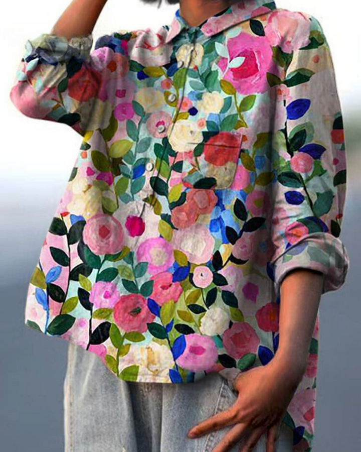 SERAPHINA I RETRO-BLOUSE FIORITE
