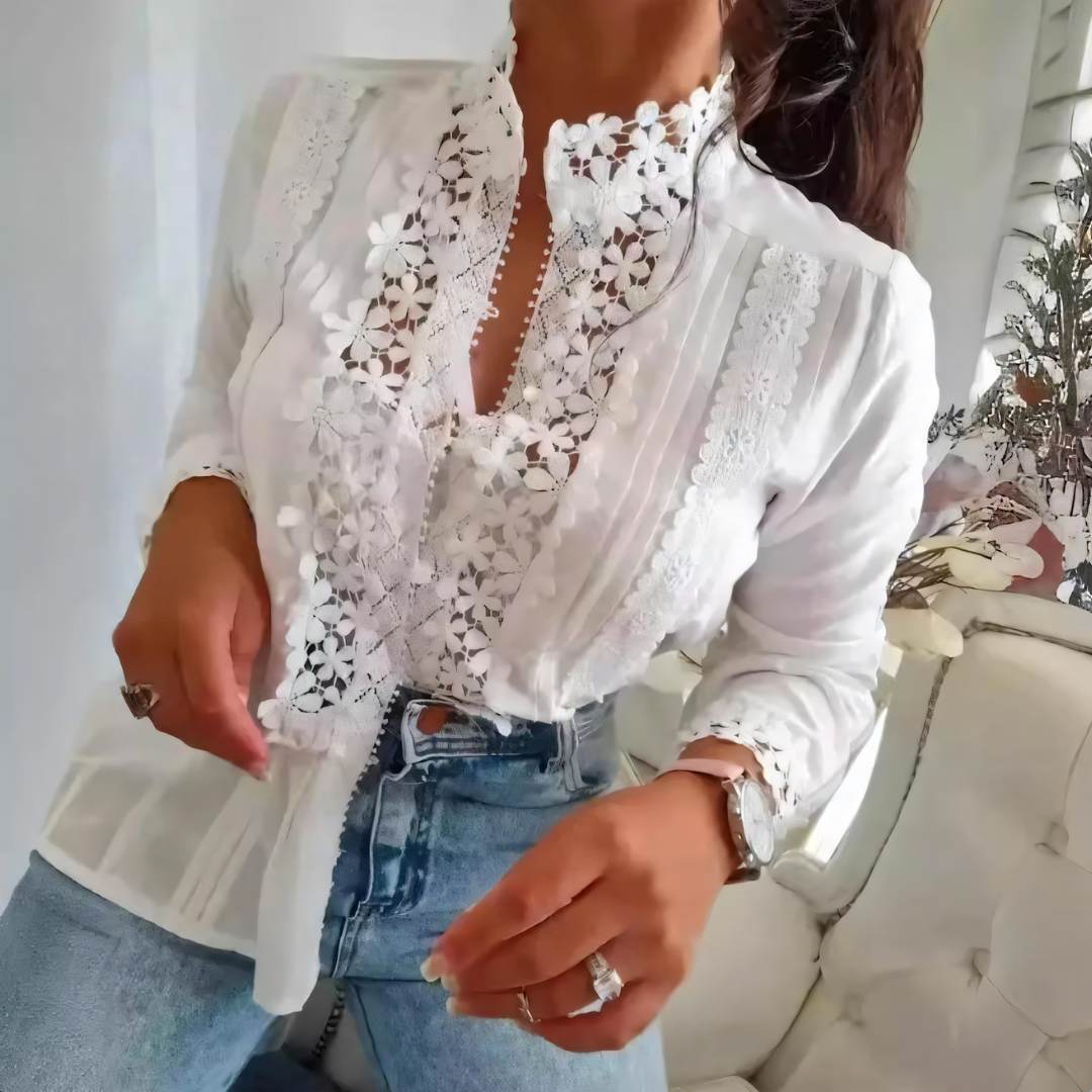Marga | Blusa in Pizzo Floreale