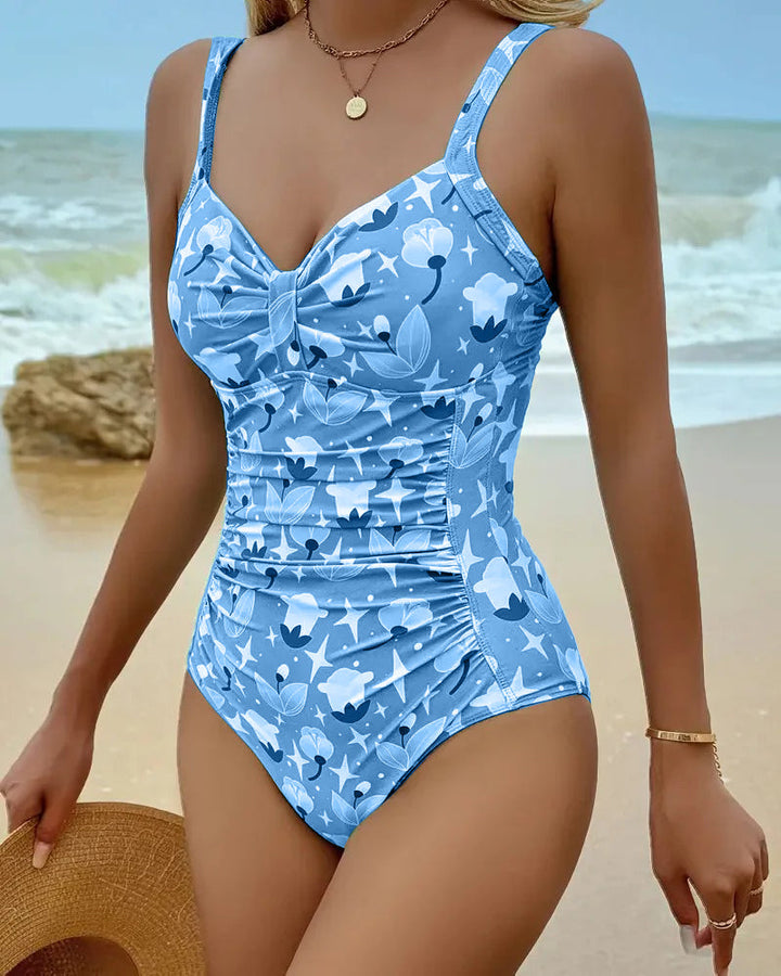 Costume da Bagno Intero con Spalline Stampato